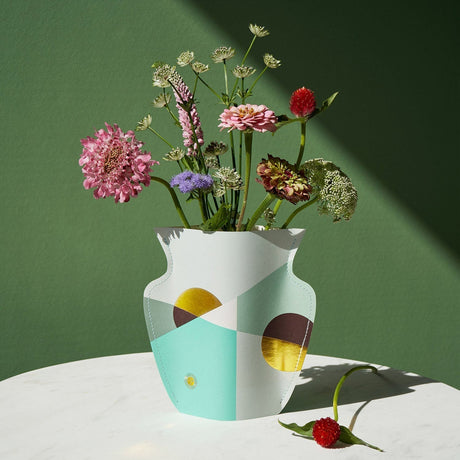 Mini Paper Vase Siena in mint by OCTAEVO
