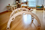 Montessori Climbing Arch Rocker with 2 Ramps and Pillow-3