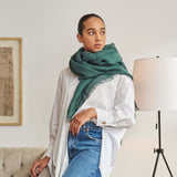 Hand Woven Linen Silk Blend Scarf