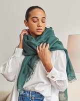 Hand Woven Linen Silk Blend Scarf