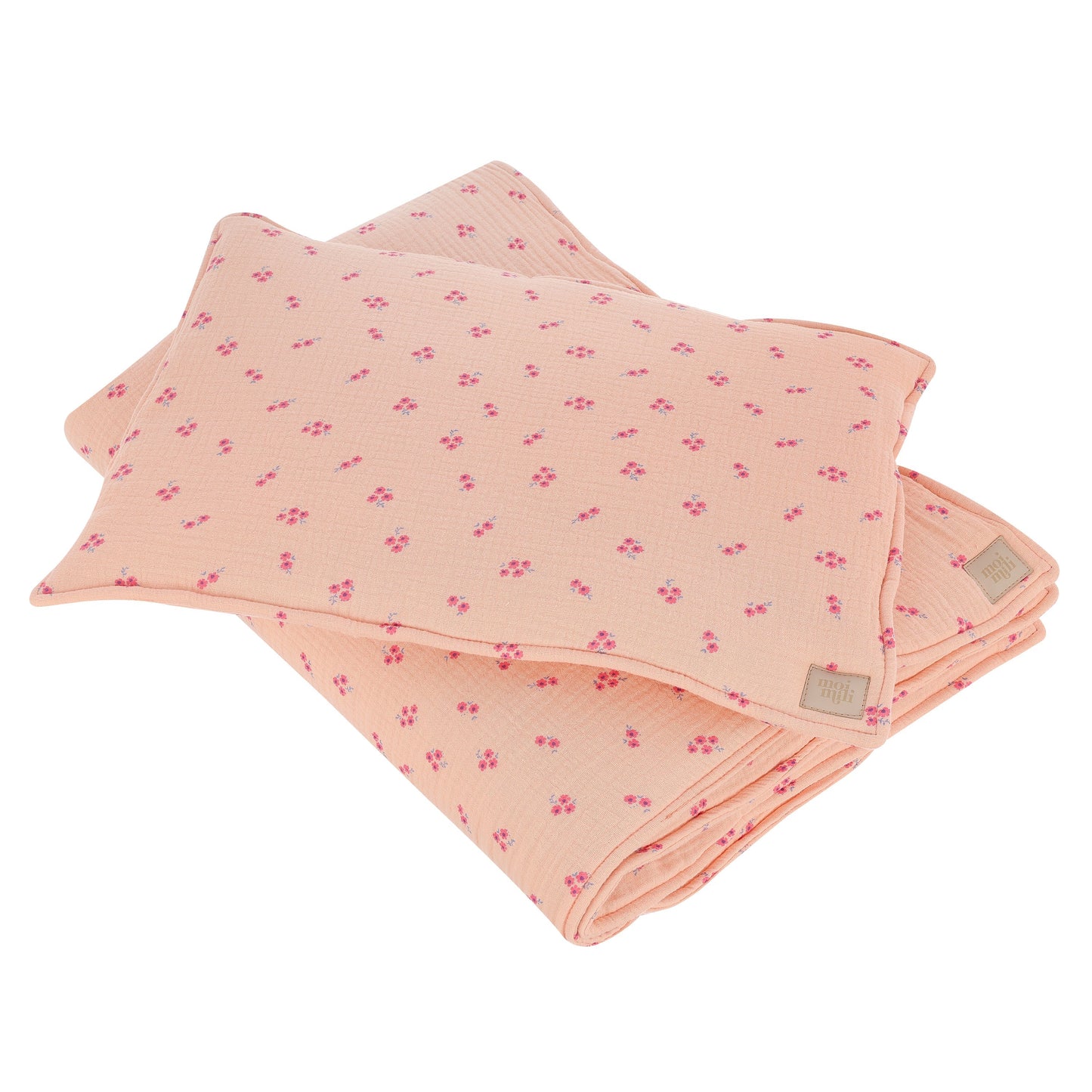 Muslin "Pink forget-me-not" Child Cover Set by Moi Mili