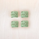 Napkin Rings - Sage Raffia Crochet Napking Rings, set of 4 - Natural Fiber | LIKHA - LIKHÂ