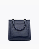 The Luncher - Navy Croc | Designer Lunch Bags & Totes - Sumiye Co