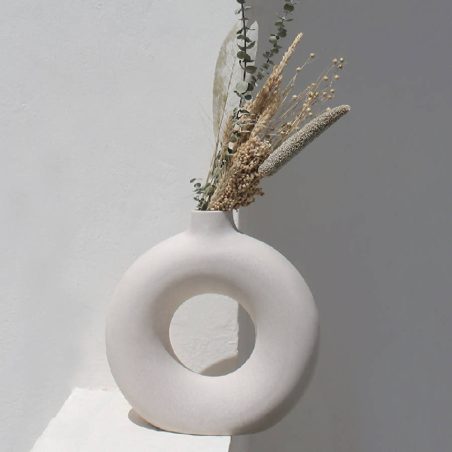 Osmos Studio Off-White Big Polo Vase | 100% Ceramic