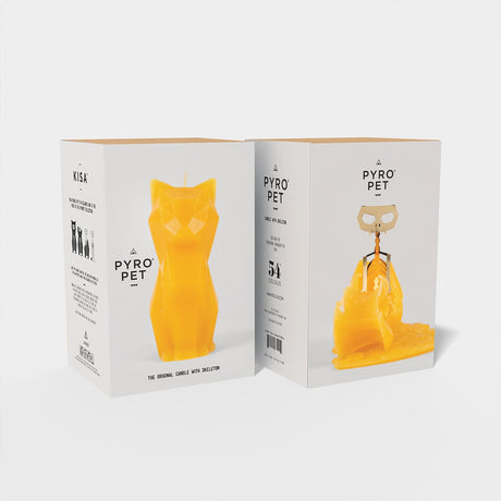 Cat Candle - Mustard Yellow Kisa PyroPet - Sumiye Co