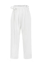 Paloma Paper Bag Pants - White - Sumiye Co