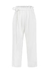 Paloma Paper Bag Pants - White - Sumiye Co