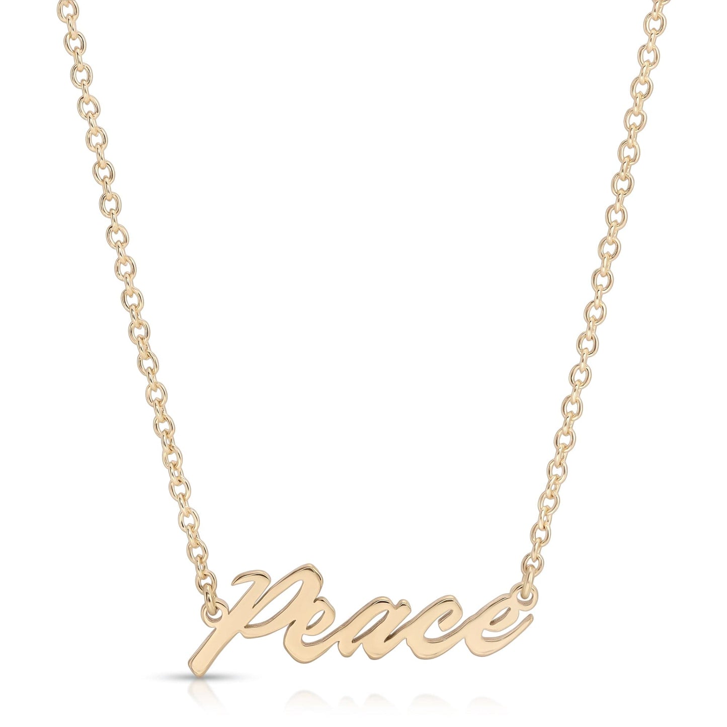 'Peace' Script Necklace