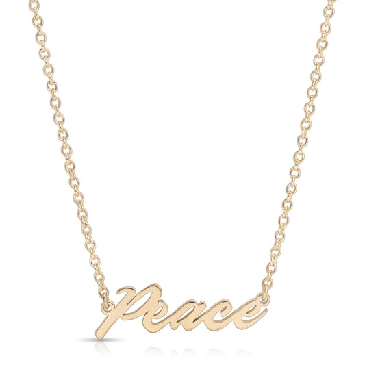 'Peace' Script Necklace