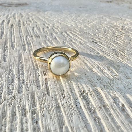 Freahwater Pearl Bombshell Ring-1