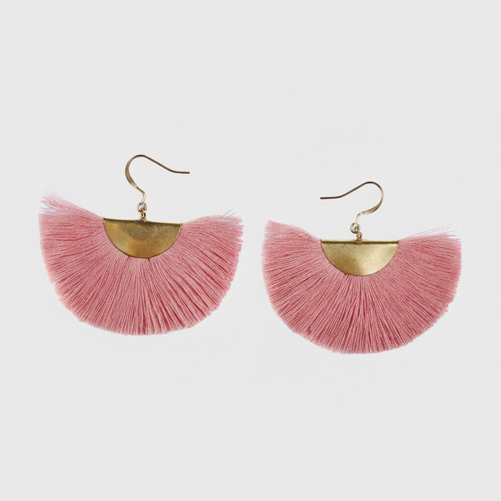Half Moon Fan Earrings-3