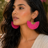 Half Moon Fan Earrings