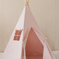 “Pink” Teepee and "Pink and Beige" Round Mat Set