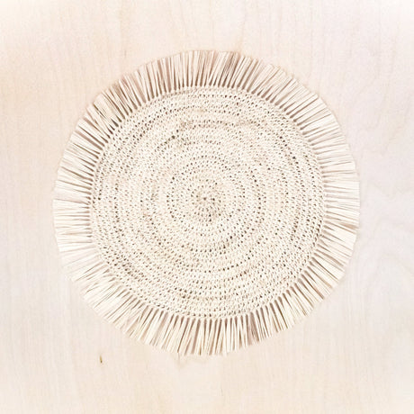Placemats - Natural Raffia Placemats with Fringe, set of 2 | LIKHÂ - LIKHÂ