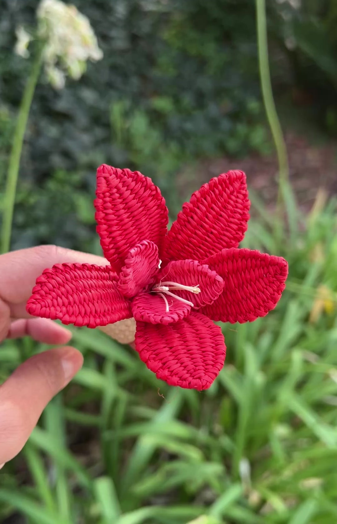 Red Hibiscus Flower Napkin Ring  – Table Decor Colombia