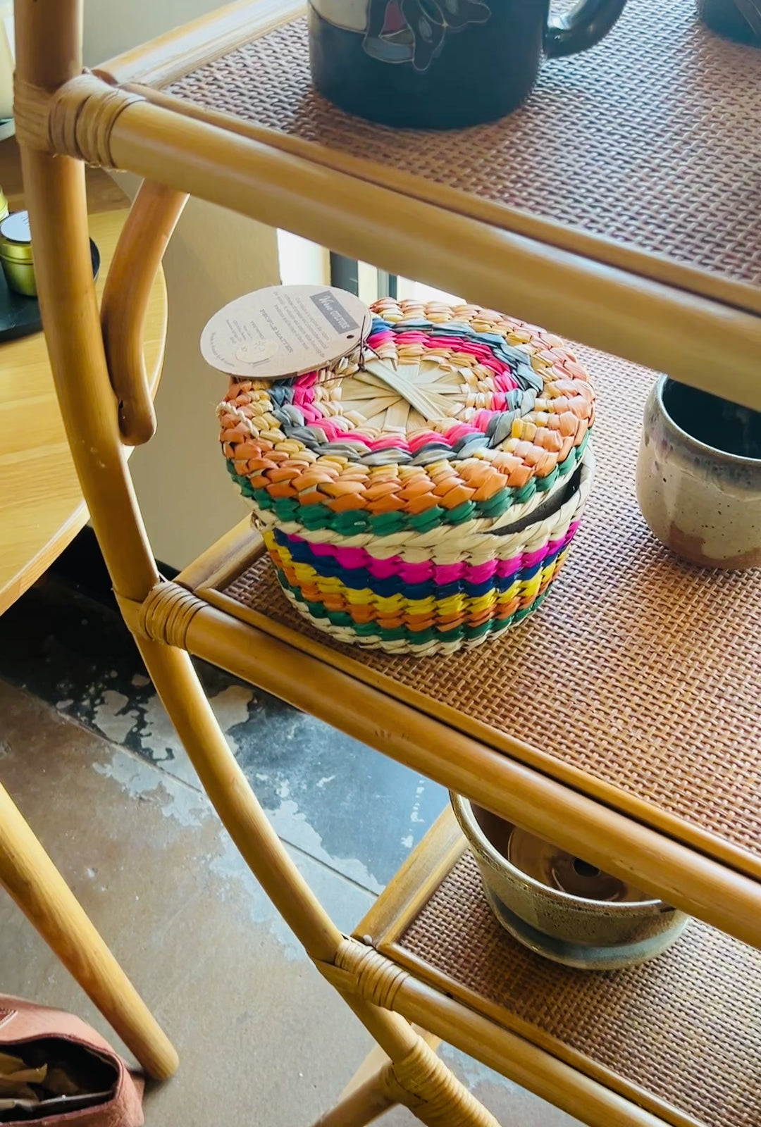 Authentic Volcanic Stone Molcajete with Tortilla Basket
