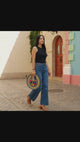 Round Tote Bag | Colorful Geometric Statement Handbag