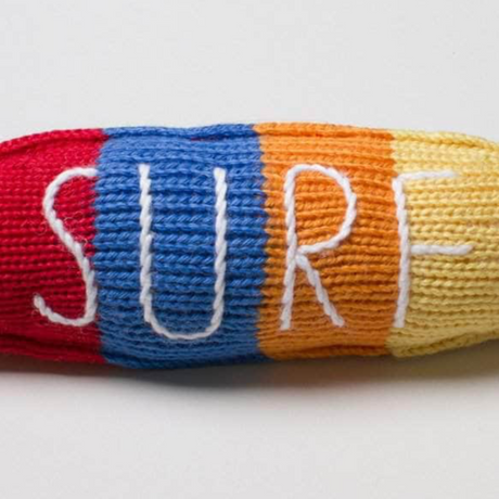 Knit Baby Surfboard Rattle | Organic Cotton - Sumiye Co