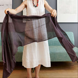Hand Woven Linen Silk Blend Scarf