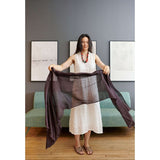 Hand Woven Linen Silk Blend Scarf