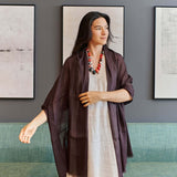 Hand Woven Linen Silk Blend Scarf