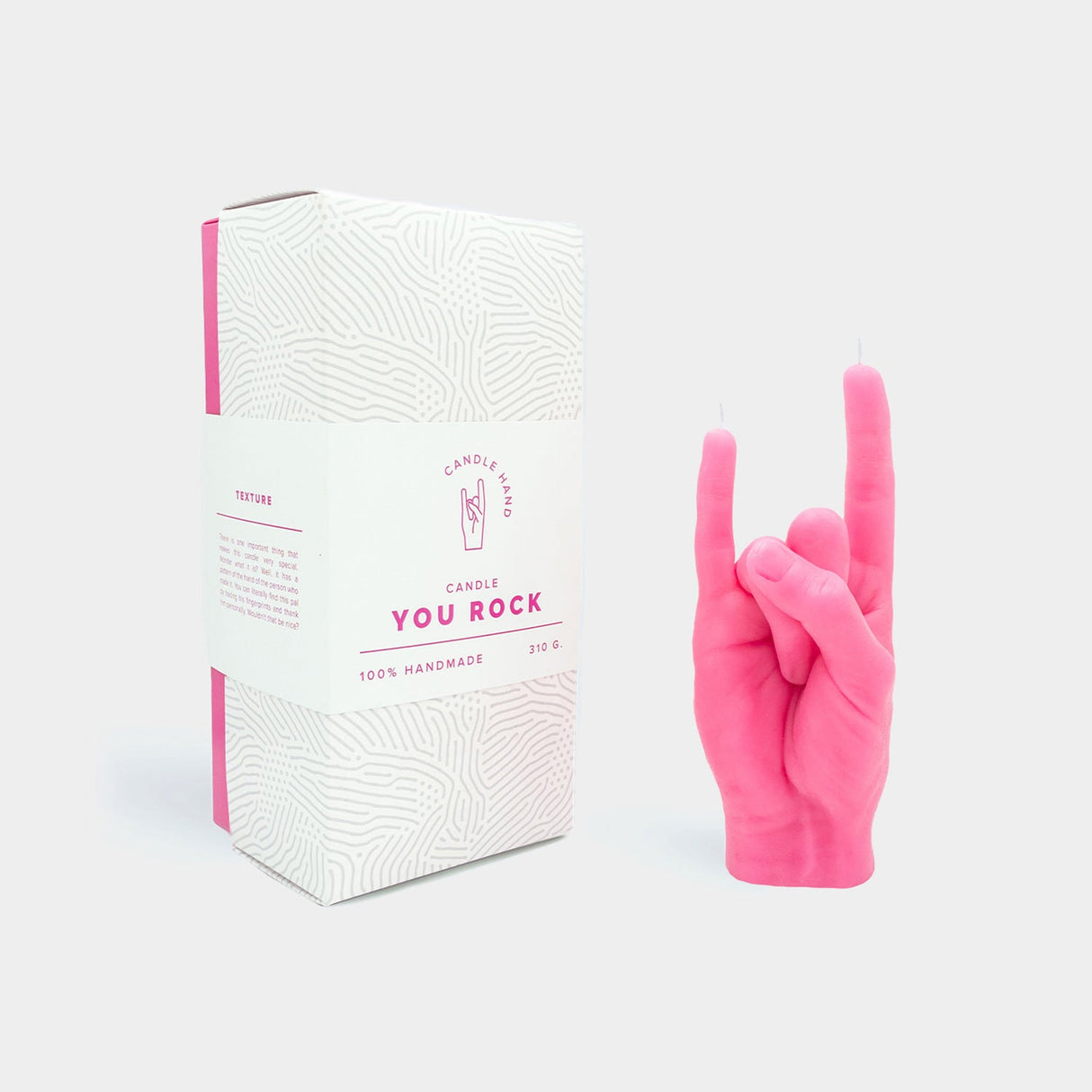 CandleHand "You Rock" Candle - Pink - Sumiye Co