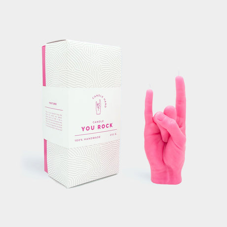 CandleHand "You Rock" Candle - Pink - Sumiye Co