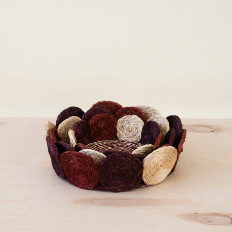 - Rust and Mauve Handwoven Storage Basket - Fruit Basket, set of 3 | LIKHA - LIKHÂ