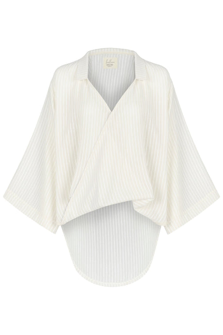 Sade Top - White Stripes - Sumiye Co