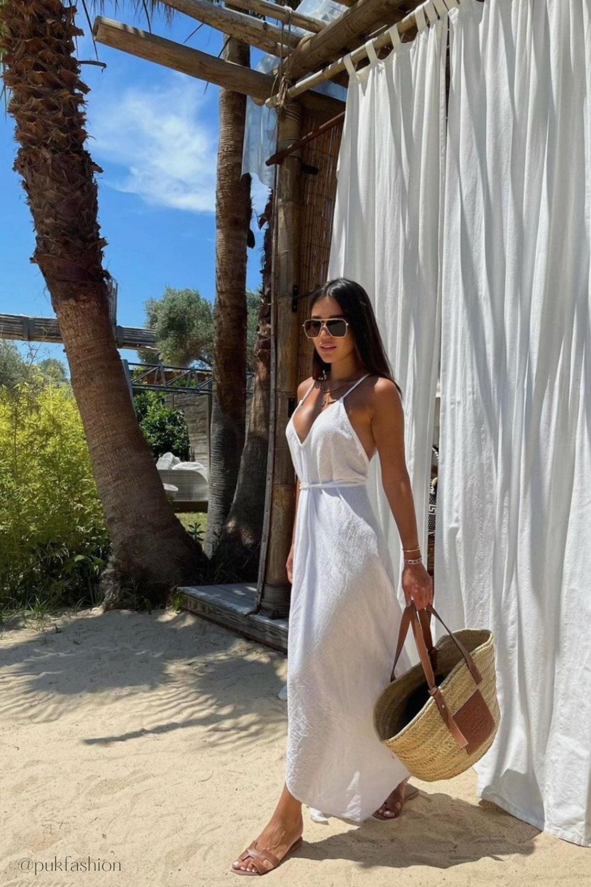 Sage Maxi Dress - White by The Handloom - Sumiye Co
