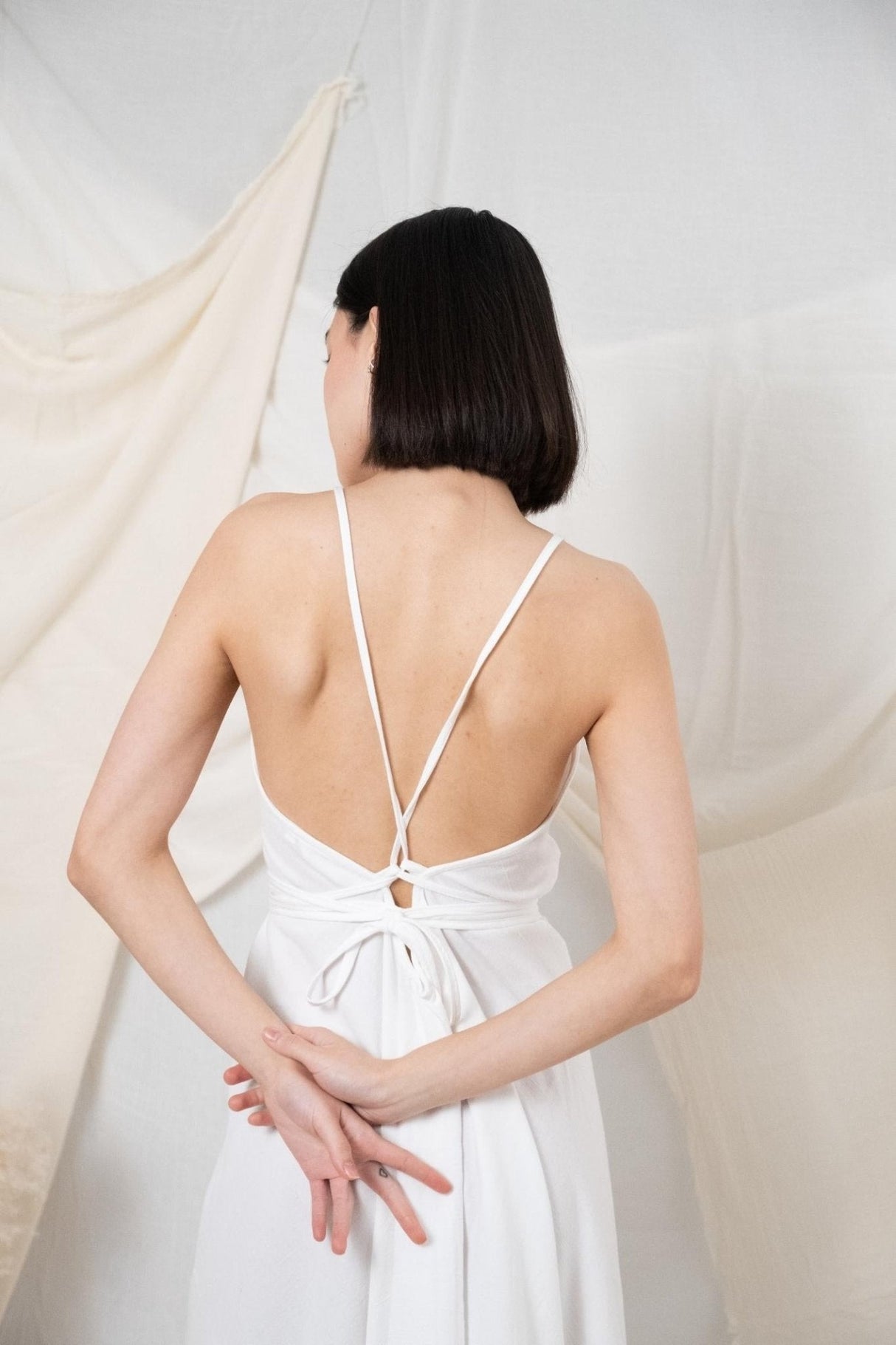 Sage Maxi Dress - White by The Handloom - Sumiye Co