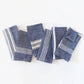 Aden Cloth Napkins - Navy / Natural Hand-Spun Cotton - Set of 4