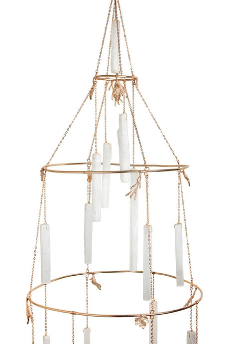 Selenite Healing Crystal Chandelier - Sumiye Co