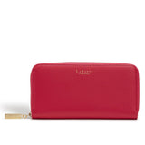 Serene Pink Vegan Zip Around Wallet-0