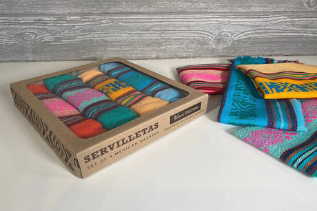 Servilletas - Set of 4 Mexican Cloth Napkins - Sumiye Co