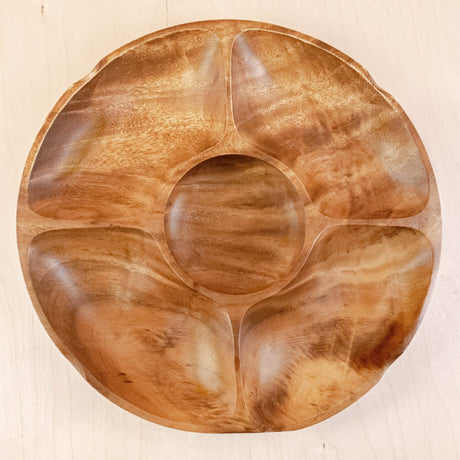 Serving Tray - 5-Compartment Serving Tray - Acacia Wood | LIKHÂ - LIKHÂ