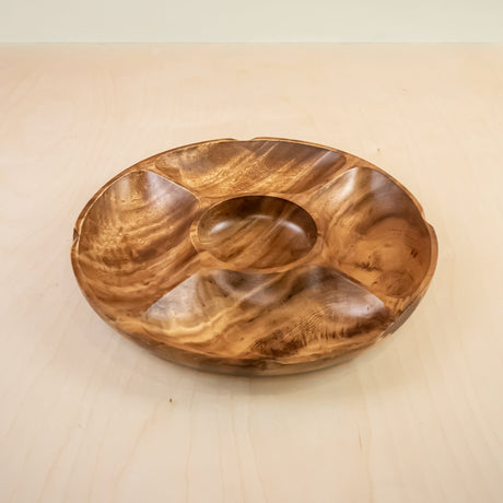 Serving Tray - 5-Compartment Serving Tray - Acacia Wood | LIKHÂ - LIKHÂ