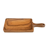 Acacia Rectangle Serving Tray with Handles - Sumiye Co