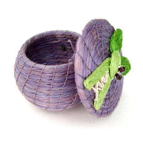 Kids Crocodile Tiny Lidded Basket 2" x 2.5" - Sumiye Co