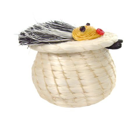 Kids Hedgehog Tiny Lidded Basket 2" x 2.5" - Sumiye Co