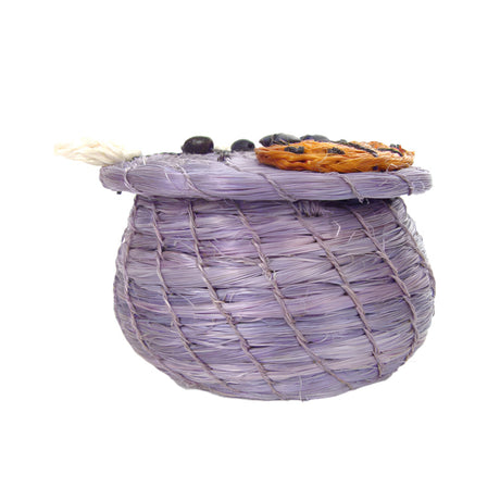 Kids Happy Hippo Tiny Lidded Basket 2" x 2.5" - Sumiye Co