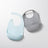 Roll & Lock Silicone Bib 2-pack - Aqua + Dove Grey by Miniware - Sumiye Co