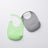 Roll & Lock Silicone Bib 2-pack - Key Lime + Dove Grey by Miniware - Sumiye Co