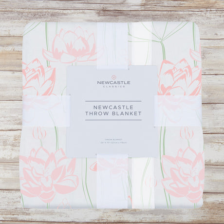 Water Lily Bamboo Throw Blanket-1