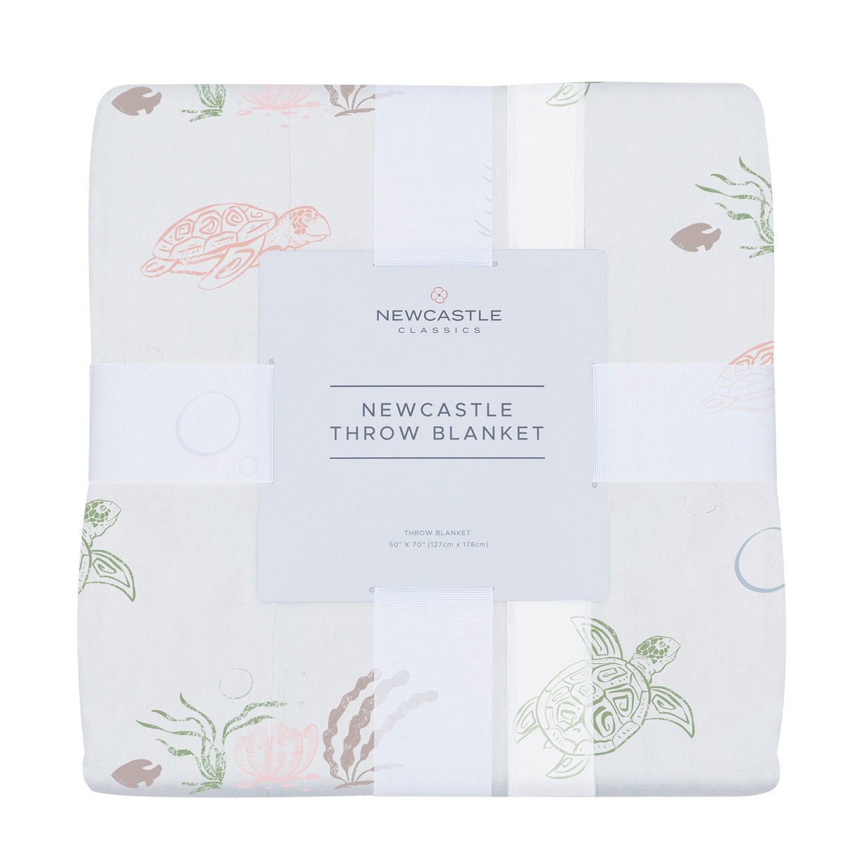 Throw Blanket | Bamboo Muslin - Turtles -0