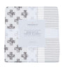 Nordic Stamp and Pencil Stripe Bamboo Muslin Newcastle Throw Blanket-0