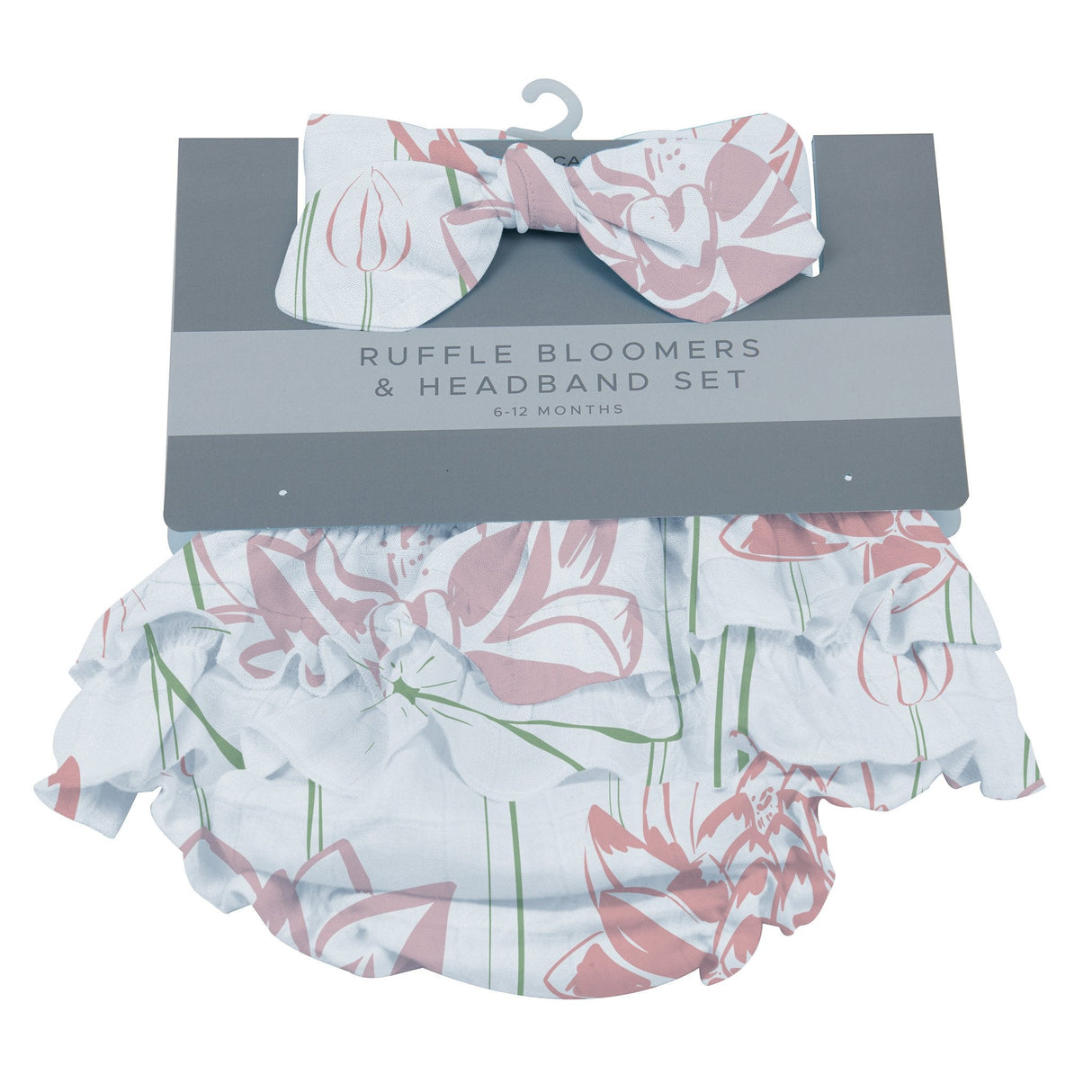 Baby Ruffle Bloomers & Headband Set | Water Lily -1