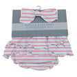 Candy Stripe Ruffle Bamboo Bloomer Headband Set-0
