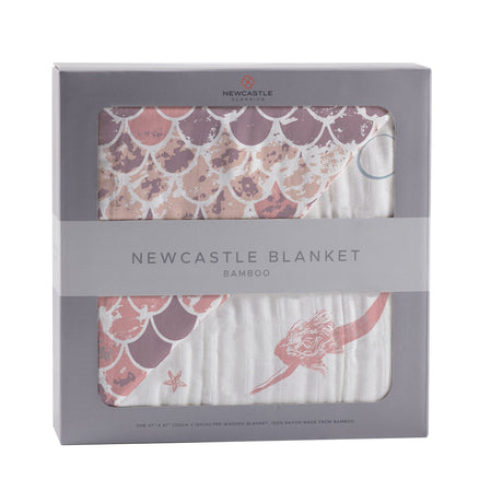 Mermaids and Scales Bamboo Muslin Newcastle Blanket-0