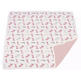 Playful Kitty and Candy Stripe Bamboo Muslin Newcastle Blanket-2